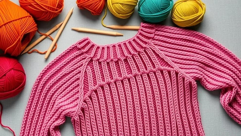 Så stickar du tröja nerifrån och upp på rundsticka